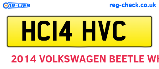 HC14HVC are the vehicle registration plates.