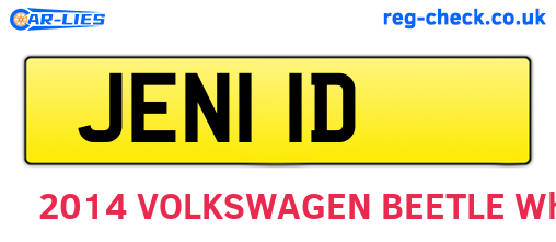 JEN11D are the vehicle registration plates.
