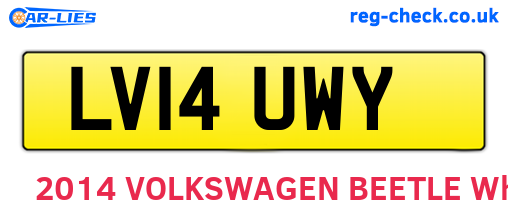LV14UWY are the vehicle registration plates.