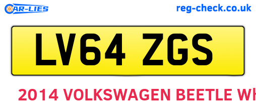 LV64ZGS are the vehicle registration plates.