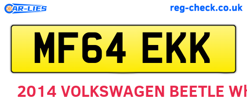 MF64EKK are the vehicle registration plates.