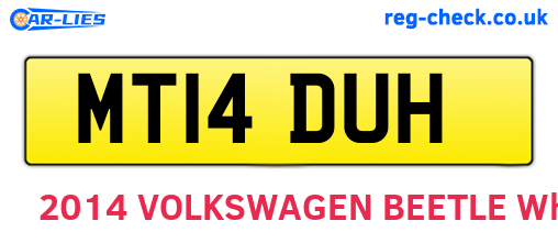 MT14DUH are the vehicle registration plates.