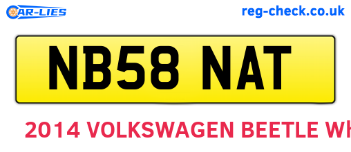 NB58NAT are the vehicle registration plates.