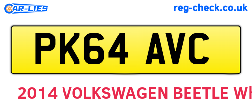 PK64AVC are the vehicle registration plates.