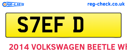 S7EFD are the vehicle registration plates.