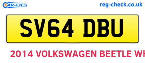 SV64DBU are the vehicle registration plates.