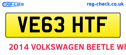 VE63HTF are the vehicle registration plates.