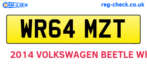 WR64MZT are the vehicle registration plates.