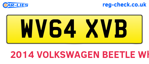 WV64XVB are the vehicle registration plates.