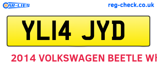 YL14JYD are the vehicle registration plates.