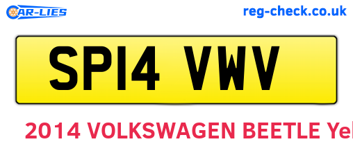 SP14VWV are the vehicle registration plates.
