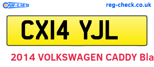 CX14YJL are the vehicle registration plates.