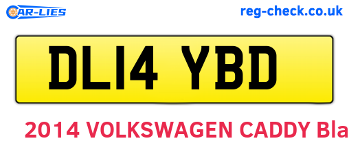 DL14YBD are the vehicle registration plates.