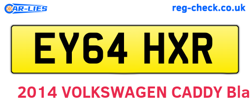 EY64HXR are the vehicle registration plates.