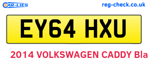 EY64HXU are the vehicle registration plates.