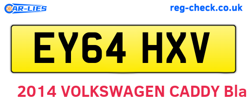 EY64HXV are the vehicle registration plates.