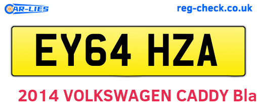 EY64HZA are the vehicle registration plates.