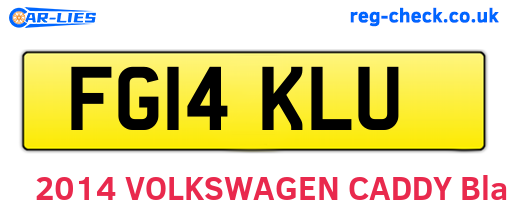 FG14KLU are the vehicle registration plates.