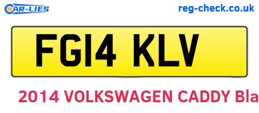 FG14KLV are the vehicle registration plates.