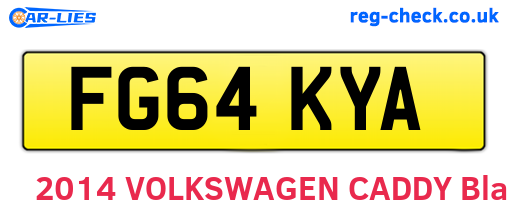 FG64KYA are the vehicle registration plates.