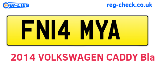 FN14MYA are the vehicle registration plates.