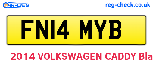 FN14MYB are the vehicle registration plates.