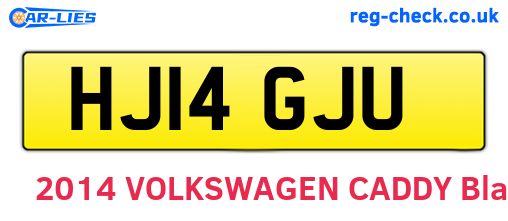 HJ14GJU are the vehicle registration plates.
