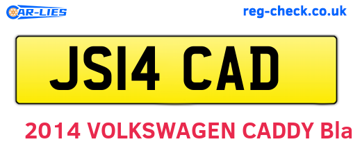 JS14CAD are the vehicle registration plates.