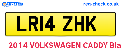 LR14ZHK are the vehicle registration plates.