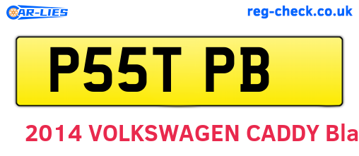 P55TPB are the vehicle registration plates.