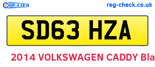 SD63HZA are the vehicle registration plates.