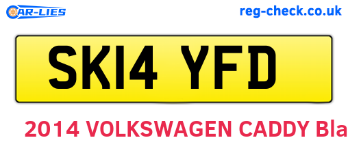 SK14YFD are the vehicle registration plates.