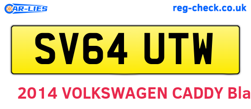 SV64UTW are the vehicle registration plates.