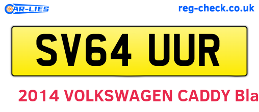 SV64UUR are the vehicle registration plates.