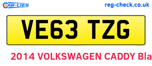 VE63TZG are the vehicle registration plates.