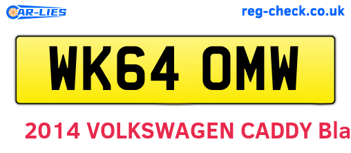 WK64OMW are the vehicle registration plates.