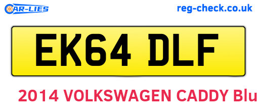 EK64DLF are the vehicle registration plates.