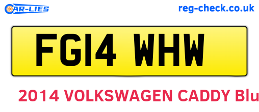 FG14WHW are the vehicle registration plates.