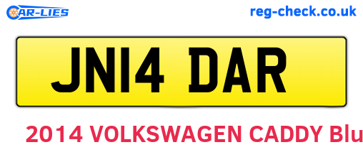 JN14DAR are the vehicle registration plates.