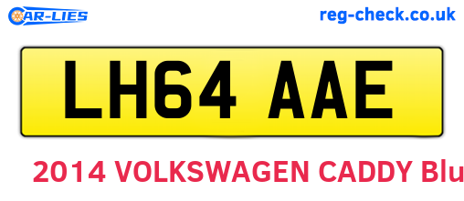 LH64AAE are the vehicle registration plates.