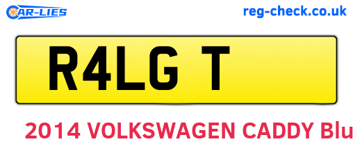 R4LGT are the vehicle registration plates.