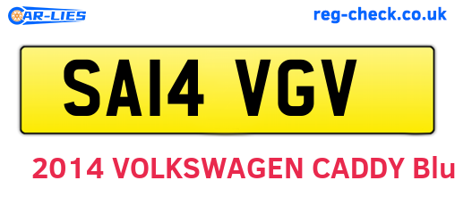 SA14VGV are the vehicle registration plates.