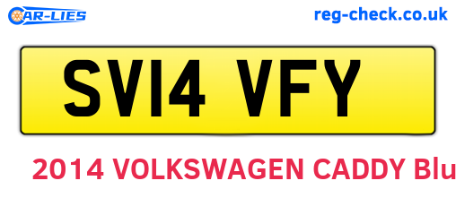 SV14VFY are the vehicle registration plates.