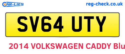 SV64UTY are the vehicle registration plates.