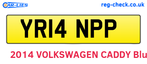 YR14NPP are the vehicle registration plates.