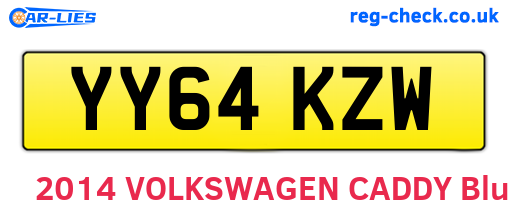 YY64KZW are the vehicle registration plates.