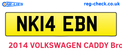 NK14EBN are the vehicle registration plates.