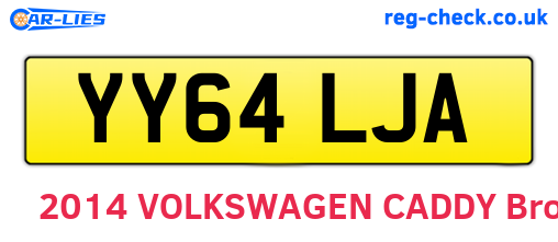YY64LJA are the vehicle registration plates.