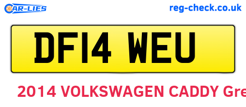 DF14WEU are the vehicle registration plates.