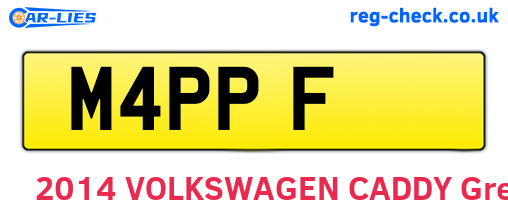 M4PPF are the vehicle registration plates.